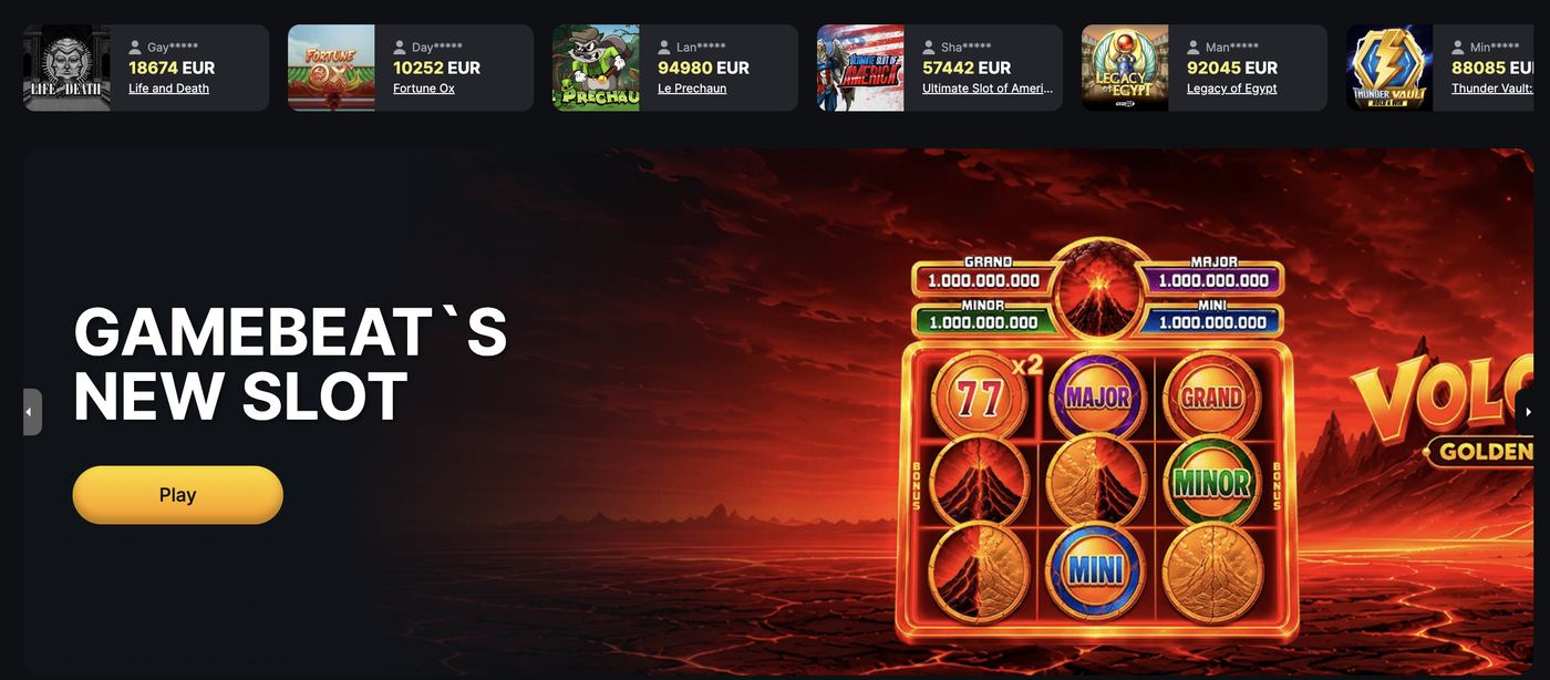 Assortiment van spellen bij Winhero Casino